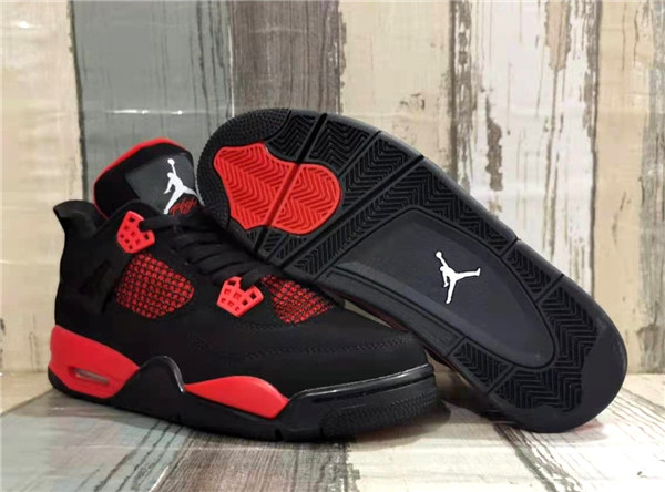 Men's Hot Sale Running weapon Air Jordan 4 Black/Red Shoes Men's Hot Sale Running weapon Air Jordan 4 Black/Red Shoes
